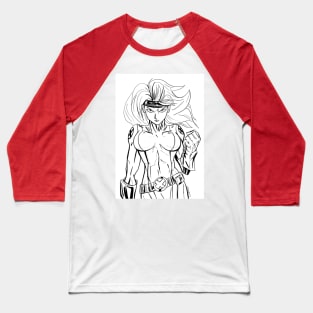 titania ecopop vintage 90s style superheroe art on rogue Baseball T-Shirt